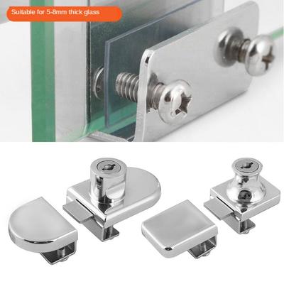 Durable Zinc Alloy Hasp Mall Display Cabinet Door Locks Glass Cabinet Lock Window Lock