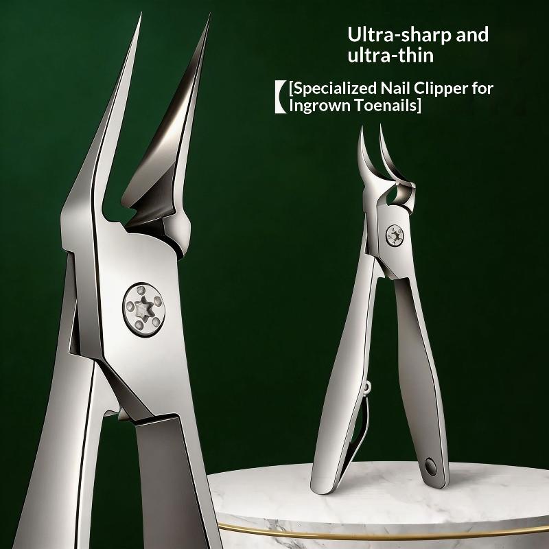 Durable Stainless Steel Cuticle Nipper Anti-Corrosion Trimmer for Ingrown Thick Toenails Fingernails Pedicure Use