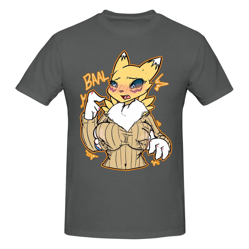 Renamon Outdoor Tshirt Japanesestyle Lazy Bright Colors Tee