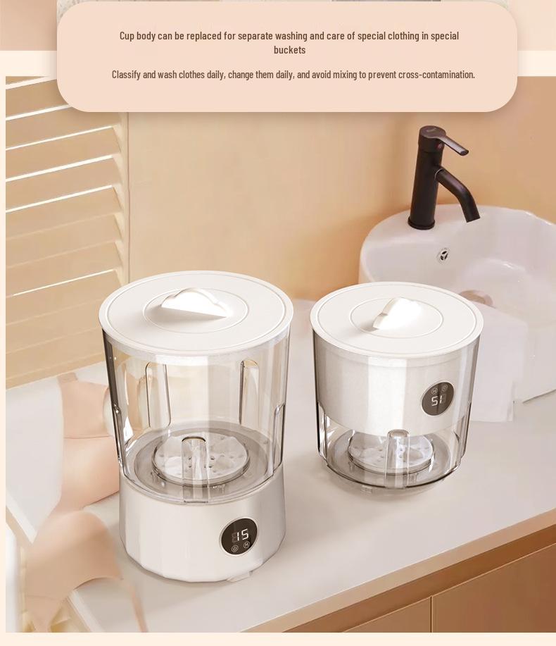 2L Automatic Double Tub Portable Washing Machine for Underwear and Socks