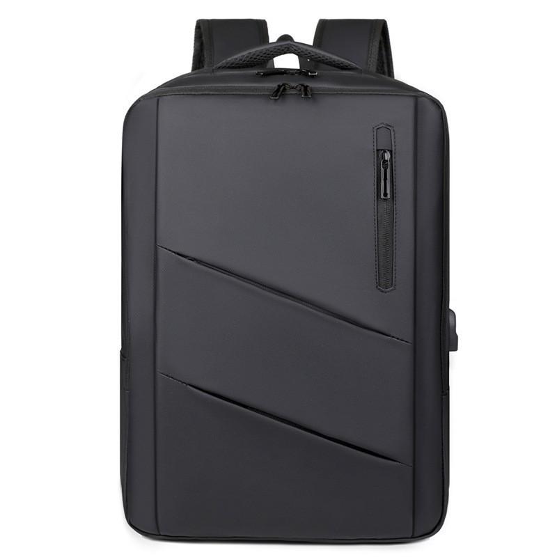 High-End Leather Film Water-Repellent Business Backpack with Large Capacity