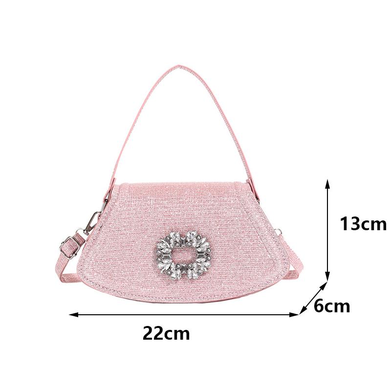 Women Vintage PU Leather Sequin Y2K Crossbody Bag Fashion Floral Decor Shine Lady Outdoor Leisure Bag for Female Birthday Gifts