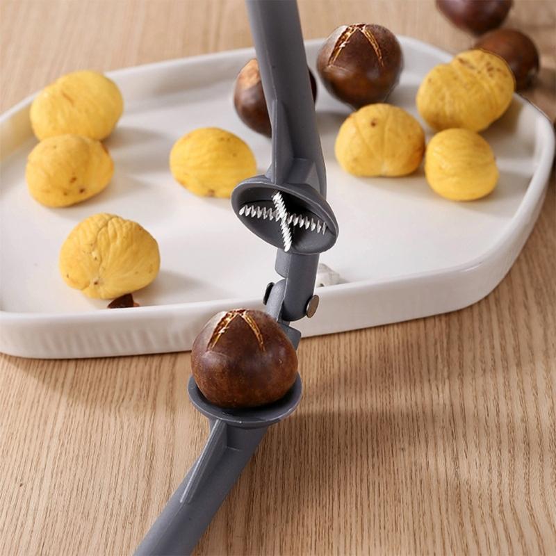 Stainless Steel Nutcrackers Chestnut Clip Nut Crackers Sheller Walnuts Chestnut Opener Multifunctional Nut Crackers