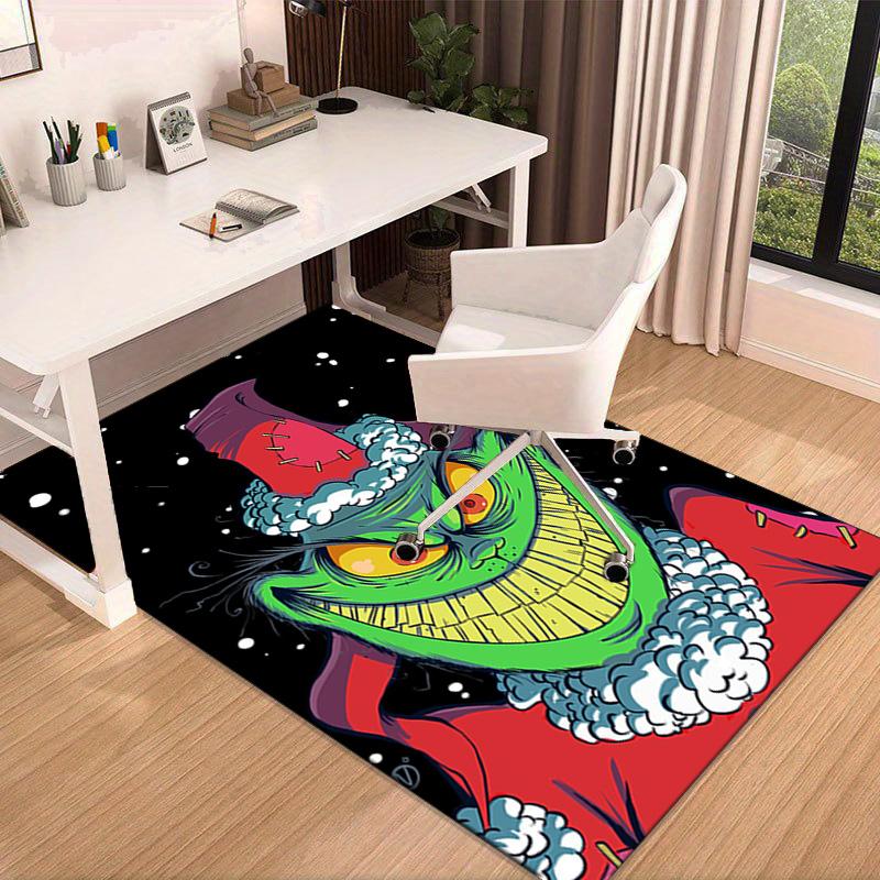 Green Monster Christmas Spirit Carpet, Chair Rug,Rug for Office Bedroom Living Rooms, Doormat Decor Fan Gift Christmas Gift