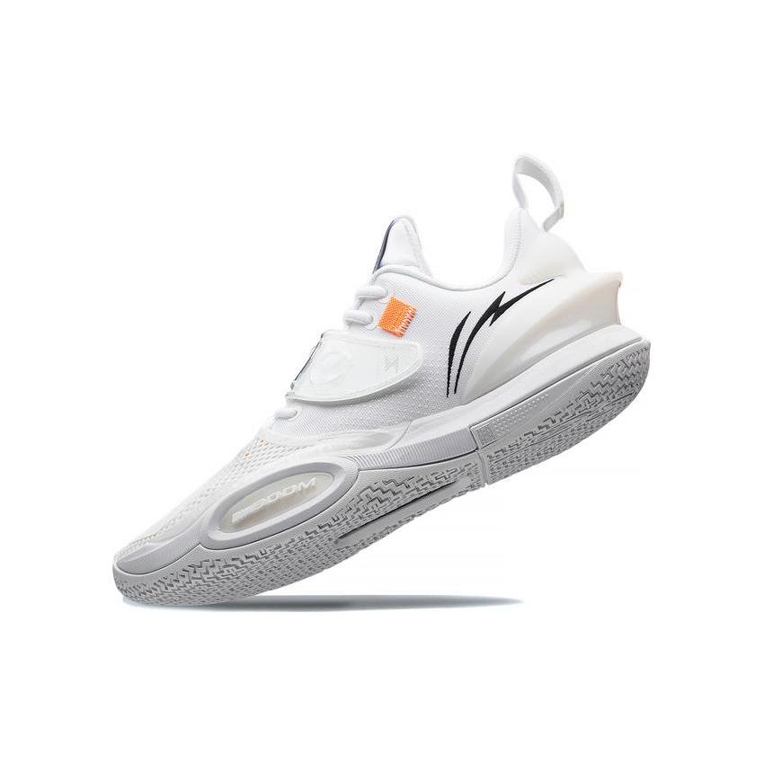 Li Ning All City 10 V2 ' White Hot ' Textile, Leather Slip Resistant, Abrasion Resistant, Breathable Low Top ABAS059-3