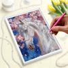 Handmade DIY Pearl Painting White Horse Theme Bedroom Living Room Frameless Diy Handmade Sticky Diamond Creative Canvas Painting