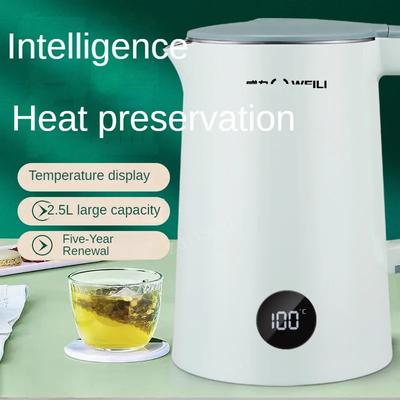 Rychlovarné konvice s konstantní teplotou 2,5 l Nerezová ocel 1500 W LED displej Čtyři termosové režimy 220V Konvice Čaj Káva