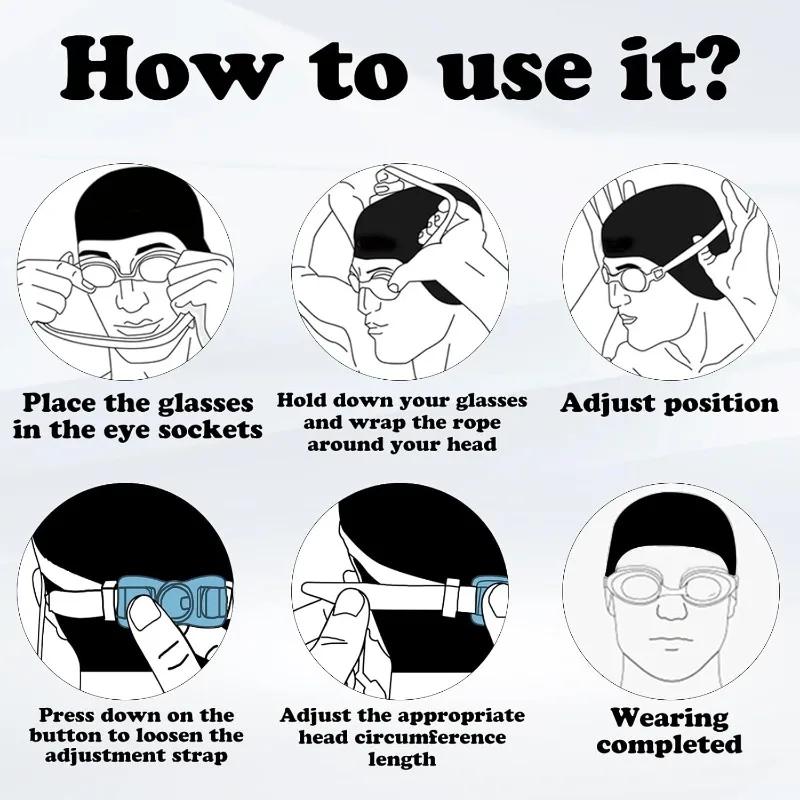 Swim Goggles Professional Swimming Goggles Anti-Fog Anti-UV No Leaking Swimming Goggles Adjustable Clear Vision Swimming Goggles