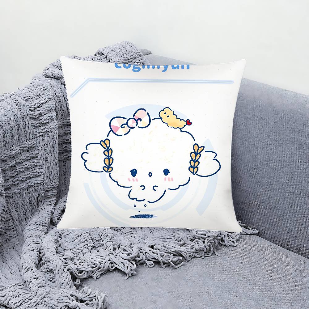Cute C-COGIMYUN Pillow Case Cushion Cover Soft Cute Throw Pillow Case For Car Sofa Pillowcase Polyester With Zipper