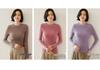Women's Soft Wool Knit Pullover - Slim Fit Base Layer for Autumn/Winter.