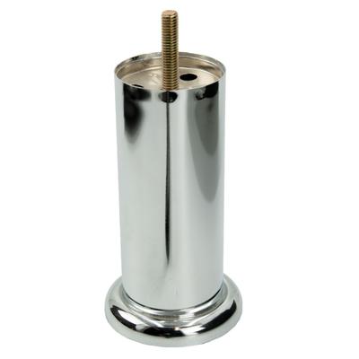 Gerader Möbelfuß, Silber Chrom, Höhe 13 cm