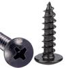 Black Plating Large Flat Head Self-Tapping Screws Carbon Steel Sharp Tail Phillips Recessed Truss Screws Woodworking Fasteners