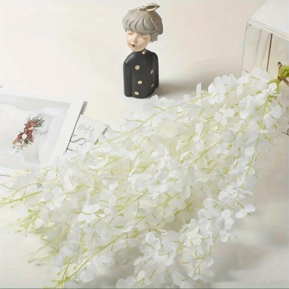 10PCS Bright Color Artificial Wisteria Hanging Flower Wisteria Flower Strips  Ceiling
