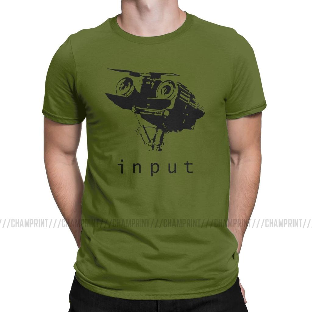 Casual Input TShirt Men Crew Neck T Shirts Short Circuit Johnny 5 80s Retro Robot Movies Short Sleeve Tee Shirt Graphic Tops