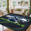 Seattle Seahawks Design Crystal Velvet Rug Soft Decorative Mat for Bedroom Entrance
