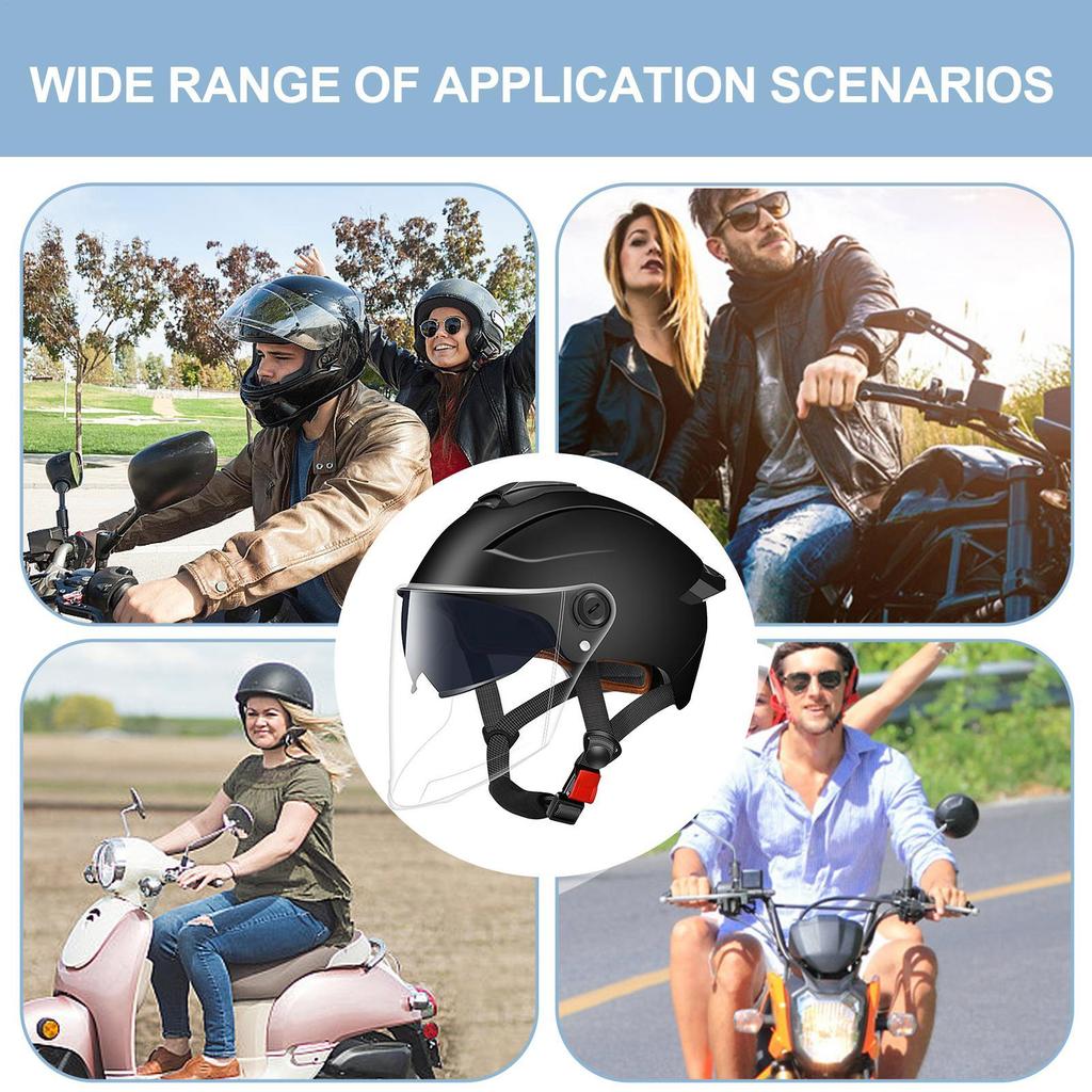 Helmet For Motorcycle Open Face Adults Helmets Protective Gear Double Visor Breathable Headgear For Street Motorbike Sportbike