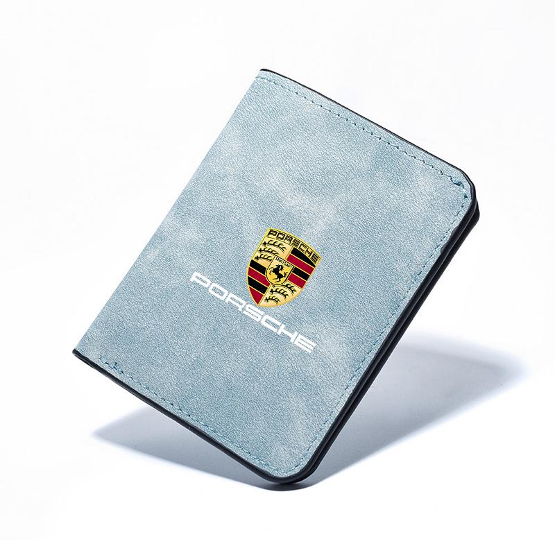 Car Driver License Cover Credit Card Wallets Holder Accessory For Porsche Cayenne Panamera Macan 911 718 Boxster Cayman 918 Paju