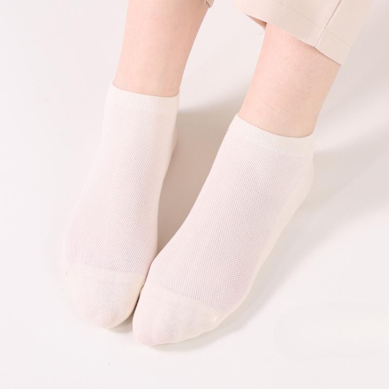 

Женские весенние мягкие повседневные дышащие сетчатые бесшовные хлопковые носки-лодочки 1 pair светло-бежевый