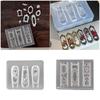 Nail Art Silicone Stamp Mold for Party and Salon Rose Window Shaped Manicure Mould Embossed Nail Stencils for Women