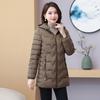 Down Cotton-padded Clothes Women's Medium and Long Winter Fashion Cotton-padded Clothes Slim and Thin Thickened Large-size Cotton-padded Jacket