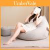 Modern Linen Fabric Bean Bag Chair With Removable Washable Cover For Living Room Relaxation