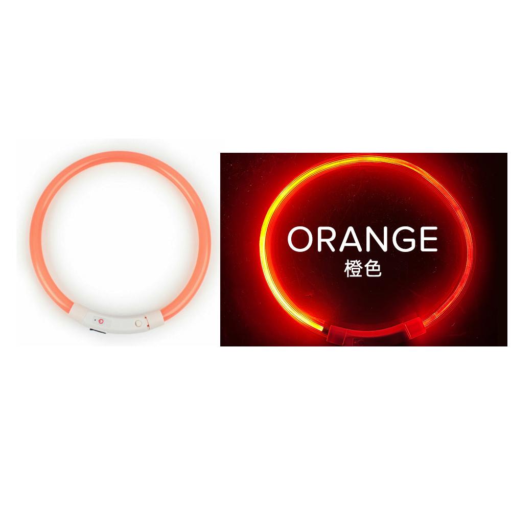 Led Glowing Dog Collar 3/Light Modes Luminous Night Charge Light 50Cm Prevention Pet Rechargea Safety Flashing Glow Dc5V Usb Red