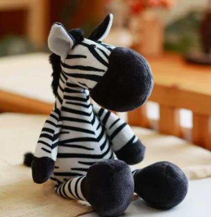 Kawaii Stuffed Plush Animals Soft Dolls Set - Jungle Lion Elephant Tiger Dog Fox Monkey Deer - Children's Gift Baby Kids Hobby