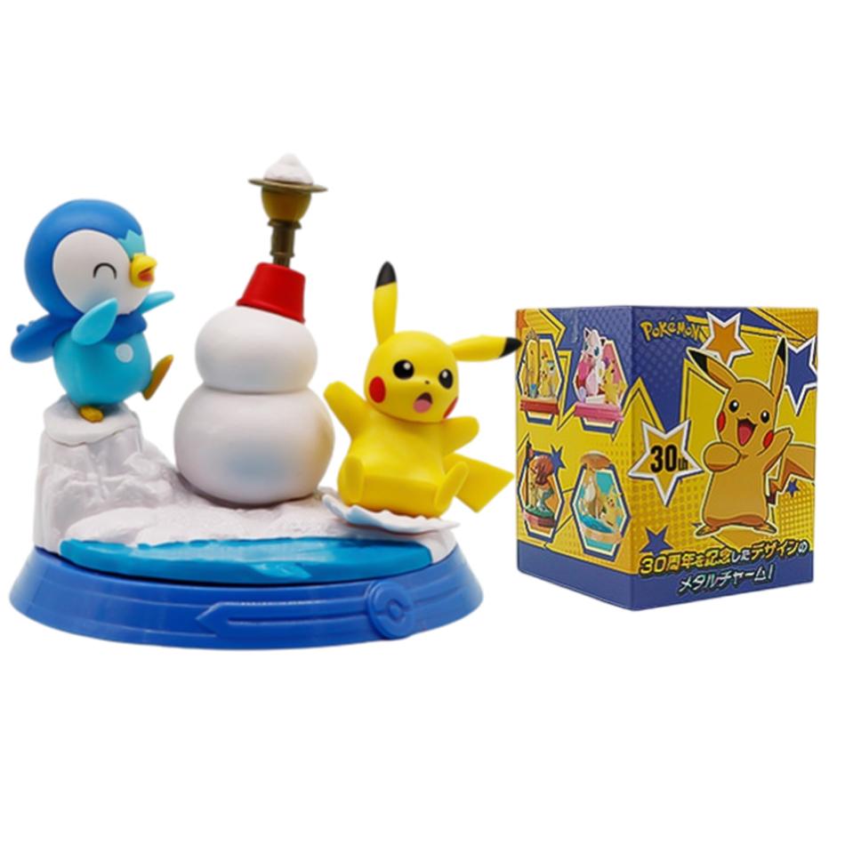 1-6pcs Pok É Mon Blind Box 30th Anniversary Commemorative Edition Pikachu Anime Models Desktop Decorations Pok É Mon Toys Gifts