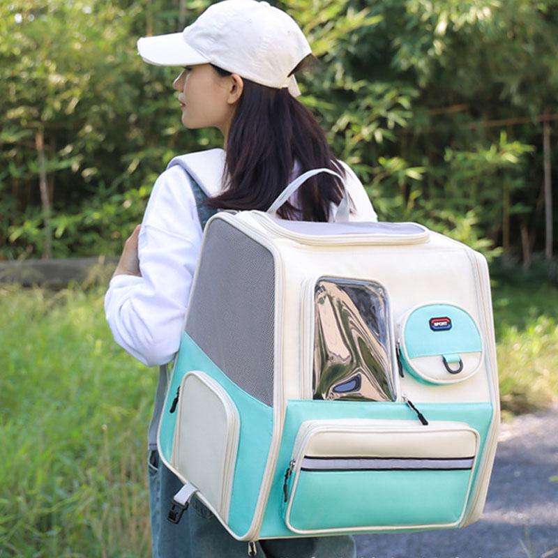 Portable Transport Trolley Bag for Pet Breathable Space Capsule Carrying Cat Travel Backpack High Quality