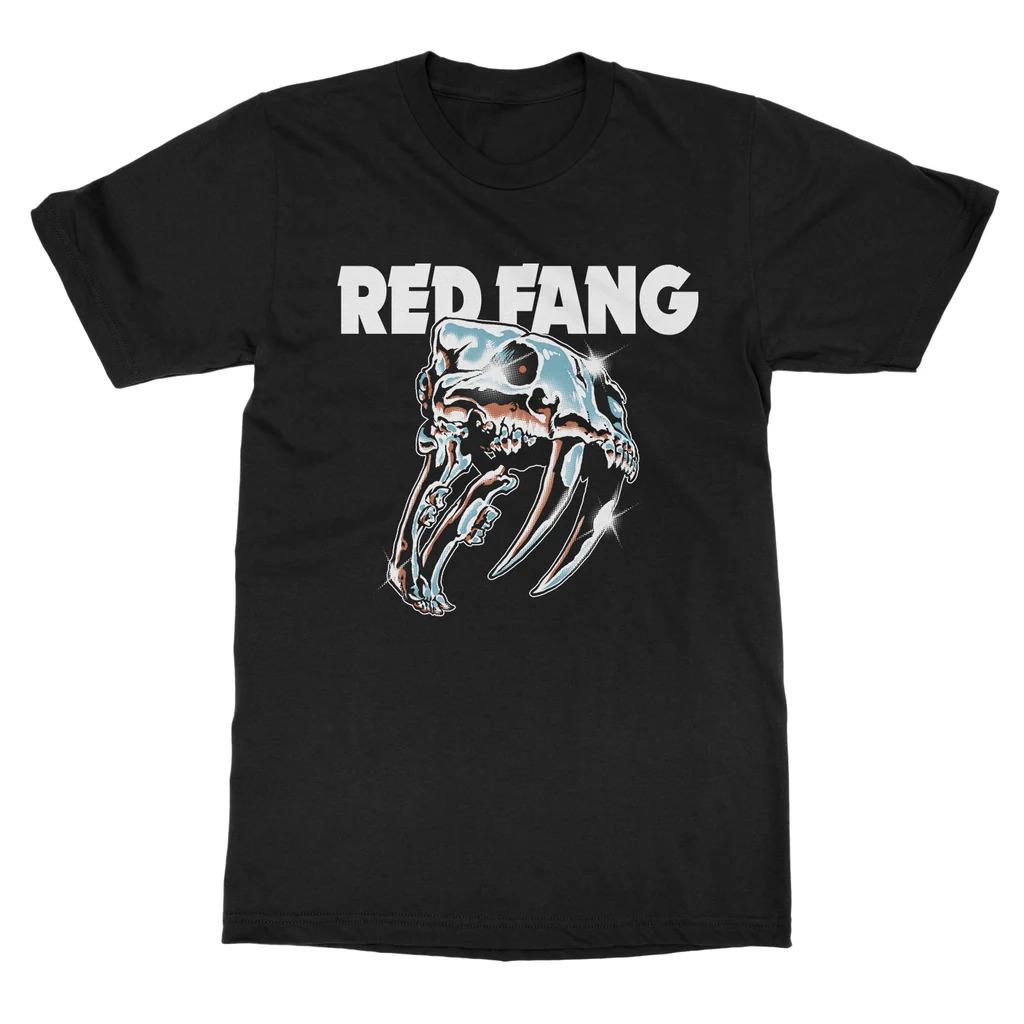 

Red Fang Chrome Skull Men s T-Shirt Short Sleeve Cotton Tees Vintage Metal Band Y2k Tops Trend Brand T-shirt Summer Men Shirt 4XL