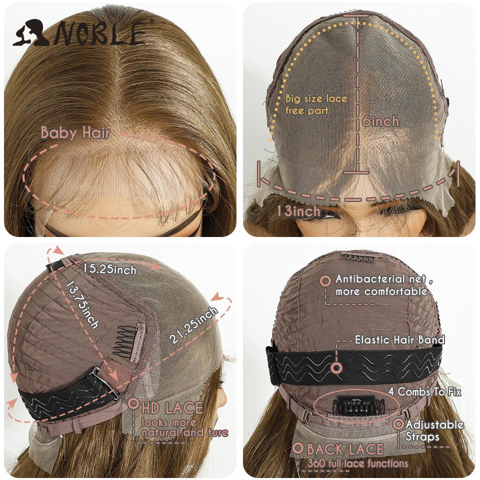 Szlachetne 13X6 Koronkowe Body Wave HD Przezroczyste Ombre Blond Rozświetlające Peruki 26 Calowe Z Włosami Dziecięcymi Koronkowy Frontalny Peruka Falista Koronkowa Peruka Dla Kobiet