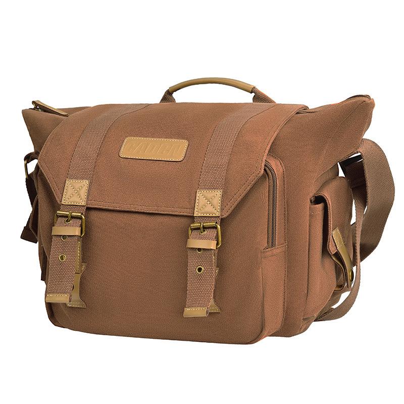 Cwatcun Retro Canvas Outdoor Kameratasche für DSLRs