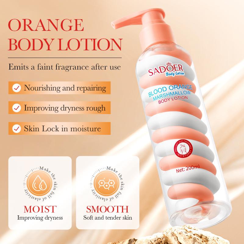 Marshmallow Fragrance Body Care 200ml Brighten Cream Nourishing Moisturizing Smoothing Body Lotion for Women Body Emulsifiers