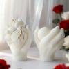 Heart Candle Mold Hand Holding Heart Silicone Mold DIY Aromatherapy Plaster Craft Home Decor Gift