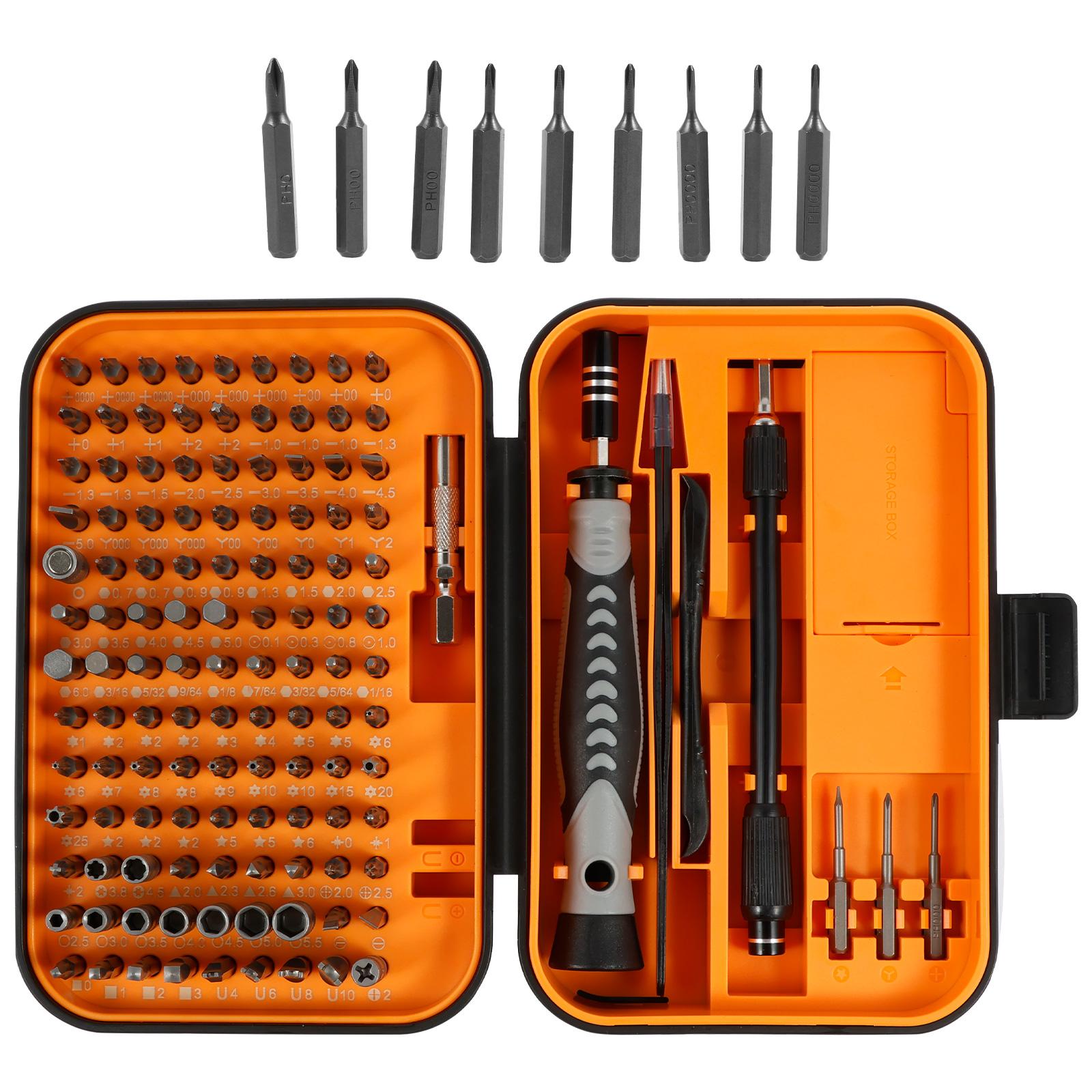 

Набор прецизионных отверток 130 в 1 со 120 битами Инструмент для ремонта Ремонт для электроники Магнитная отвертка для iPhone Ювелиры