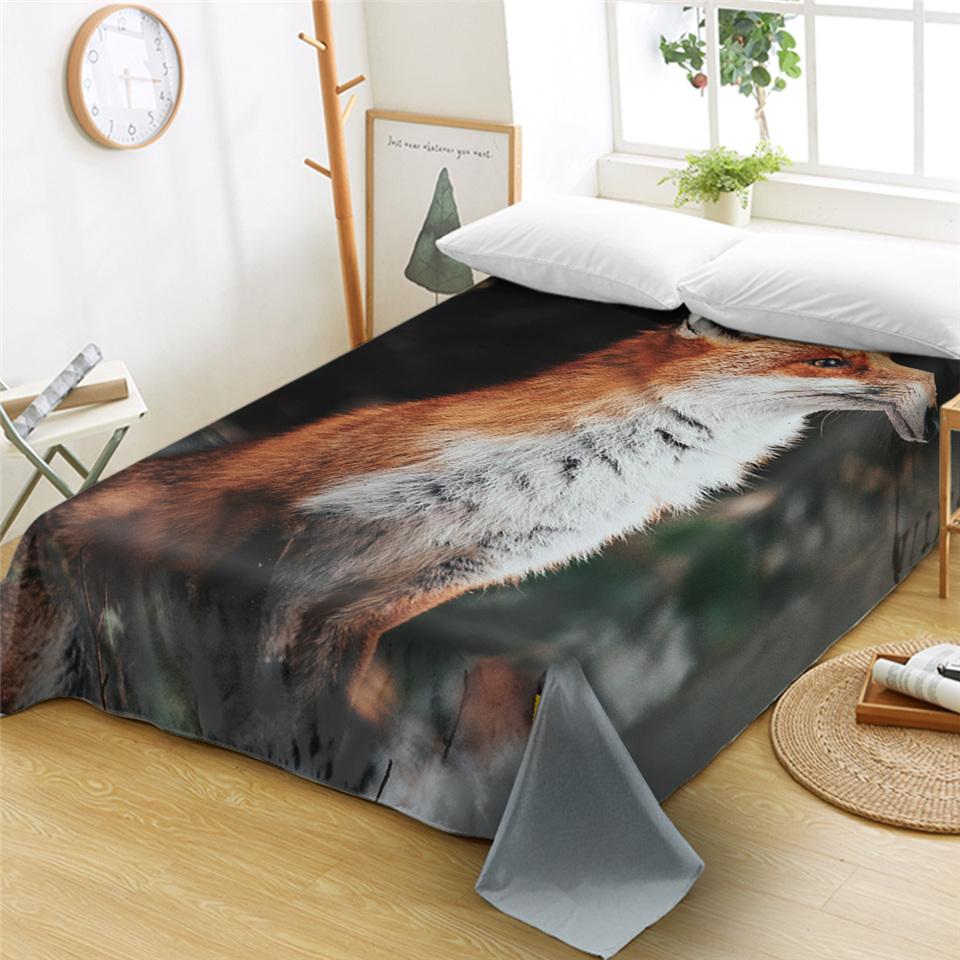 Rosa Flamingos Spannbettlaken 3D Tier Bettlaken Wildtier Bettwäsche King Queen Size Polyester Bettlaken Aquarell Bettdecke