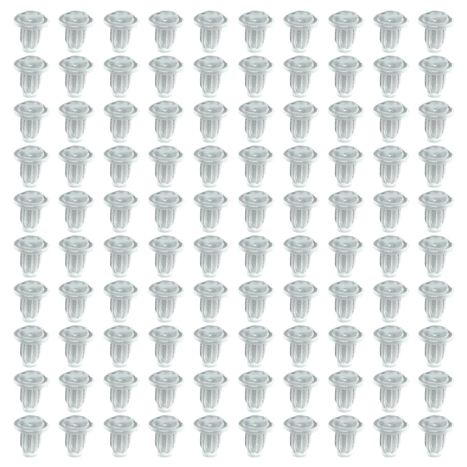 

100Pcs Anticollision Embedded Cabinet Door Bumper Hole Plugs Fasteners Nonslip Foot Pad Furniture Fasteners Easy to Use