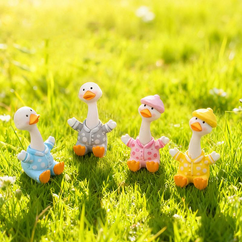 Design Canard Heureux, Ornement de Bureau, Décoration d'Intérieur Paysage Miniature, Canard Mignon Pour Commande de Voiture