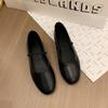 French 2025 New Fairy Gentle Evening Mary Jane Ballet Single Shoes Pregnant Women Lazy Flat Granny Shoes Soft