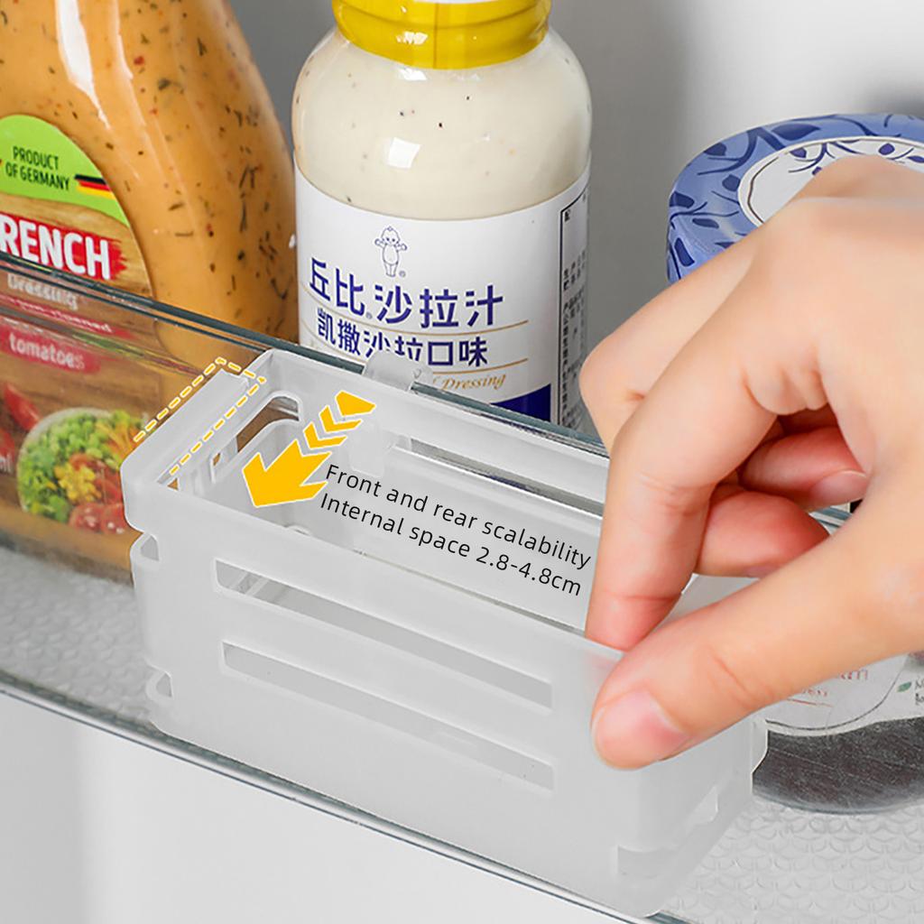 Telescopic Refrigerator Storage Box Fridge Side Door Food Organizer Container  Kitchen Vegetable Fruit Case