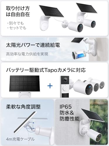 TP-Link Tapo Fully Wireless Network Camera Compact Solar Panel [For C460/C425/C420S2/C420S1/C420/C410/D210] A201
