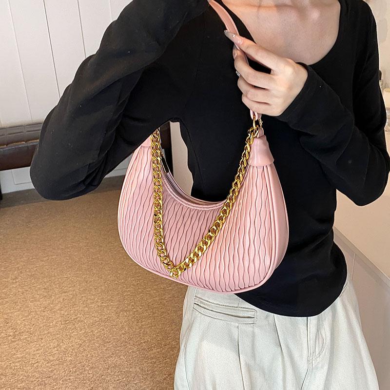 Fashionable and Versatile Dumpling Bag  New Single Shoulder Crossbody Women's Bag Crescent Bag Light Luxury Underarm Bag