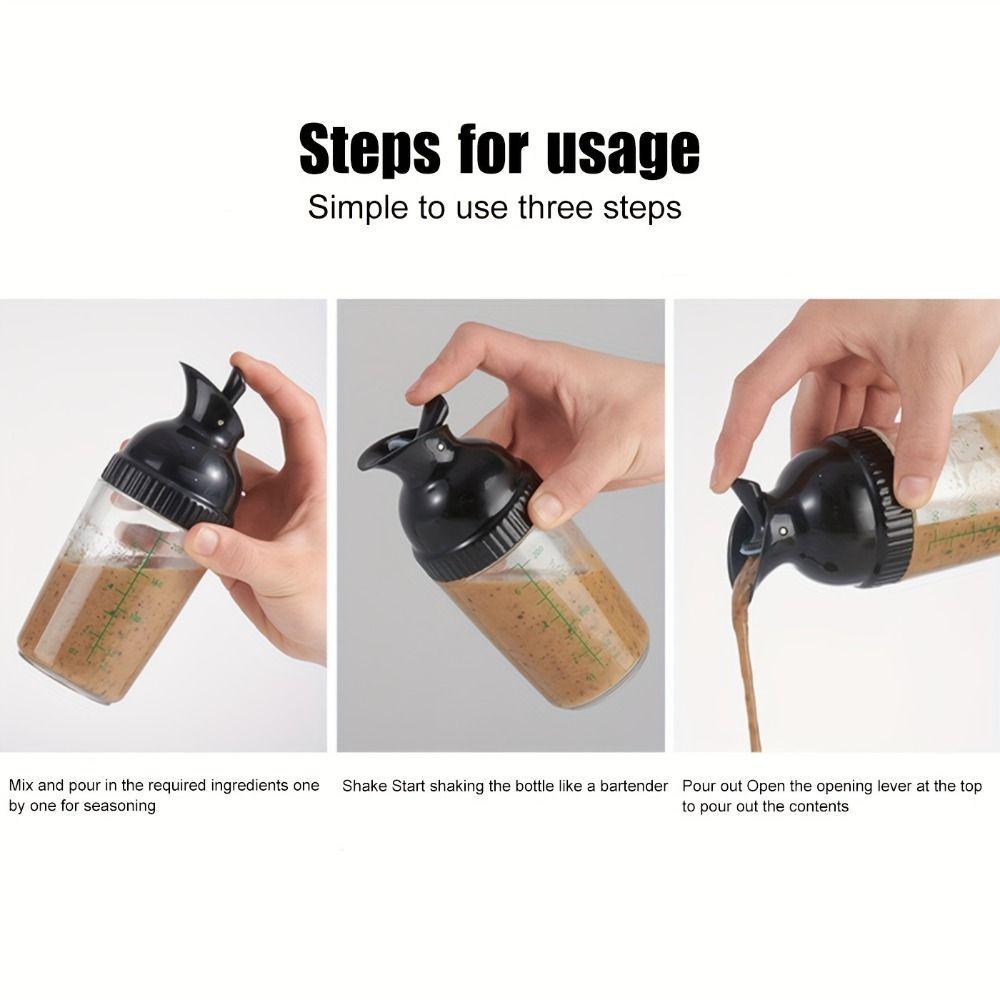 Plastic Salad Dressing Bottle 200ml Oil Bottle Multifunctional Sauces Dispenser  Kitchen