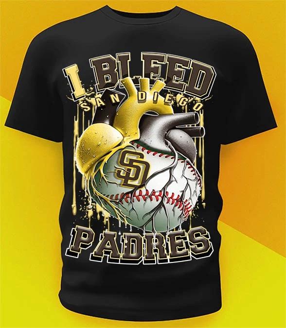 San Diego Padres Bleed Shirt Sizes!! Youth-6XL S