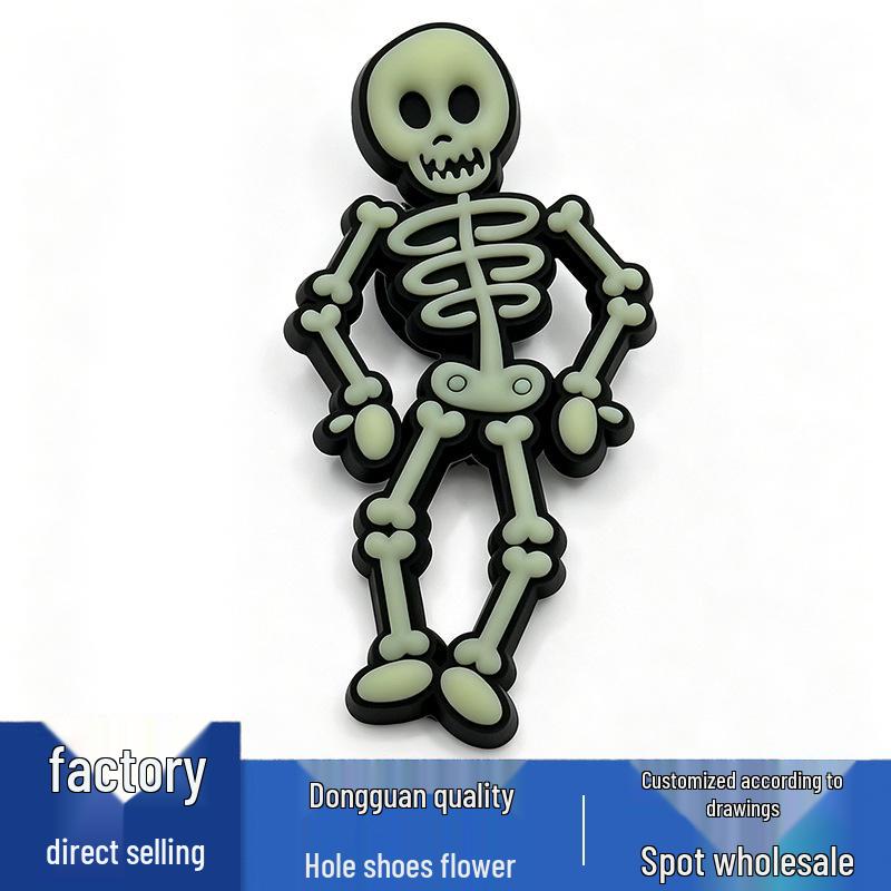 Cool Skull Series PVC Shoe Charms - Versatile Flower Accessories for Hole Shoes