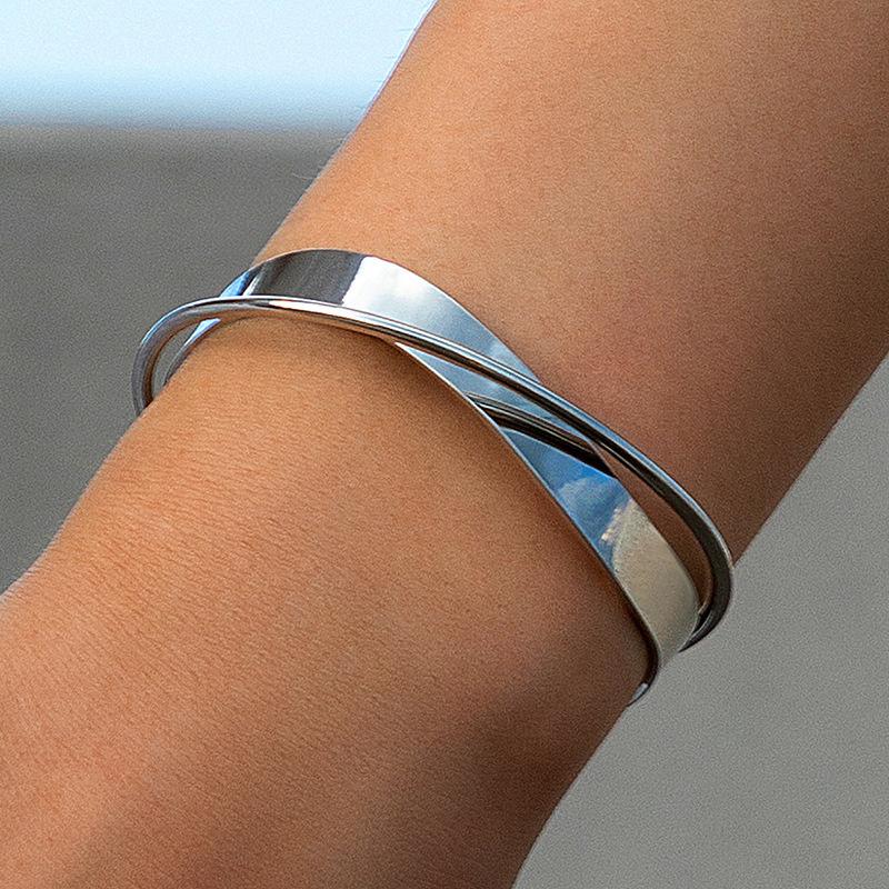 Gold Color Punk Irregular Metal Geometric Wide Bracelets for Women Men Vintage Smooth Twisted Cross Cuff Bangles Party Jewelry