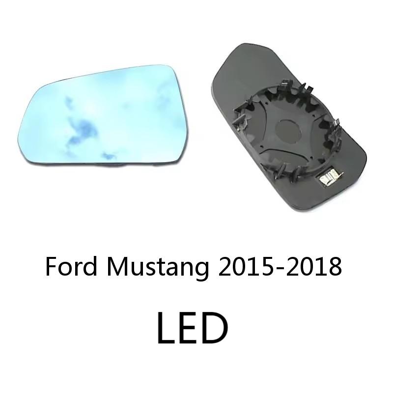 

Широкое зеркало заднего вида с голубым тонированием и подогревом для Ford Mustang 2015-2018 с LED-поворотником - Антибликовое, сертифицировано E-Mark