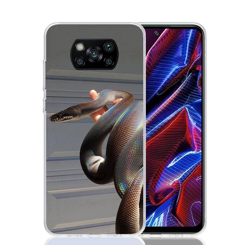 Animal Leather Snake Scales Phone Case For Xiaomi Poco F7 Ultra X7 X6 Pro X5 Redmi 15 15C 13 13C 12 12C 10 10A 10C 9 9A 9C 9T Sh