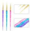 3pcs Manicure Tool Light Therapy Pull Pen 3 Sticks Color Plastic Brushed Color Pen Hook Line Pen