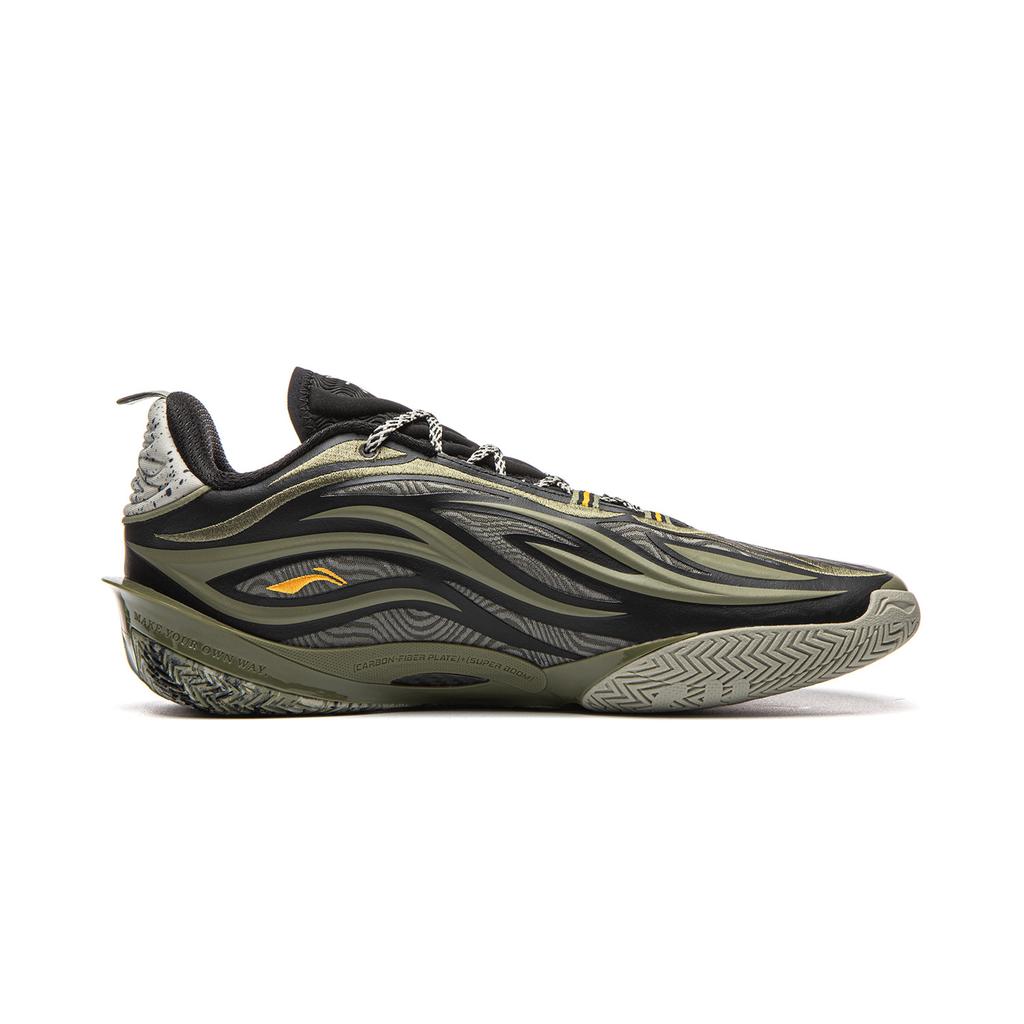 Li Ning Wade 808 5Ultra V2 Abrasion Resistant Rebound Grip Low Top Basketball Shoes Men's Black Green ABAV045-18